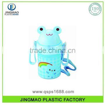 Plastic Frog shape choice blank water bottles for children