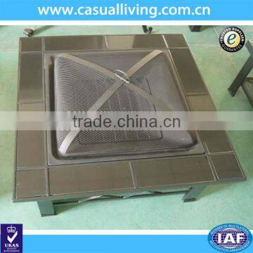 32'' Patio Garden Treasures Fire Place Square Backyard Stone Garden Fire Pit