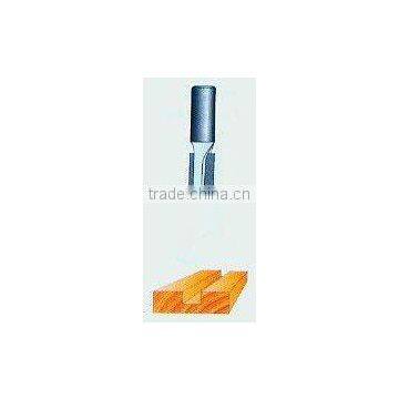 Tungsten carbide router bit--single piece with straight double flute (0752)