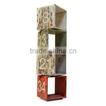 Accent Table Cube Box Swivel Mahogany Wood photo-2