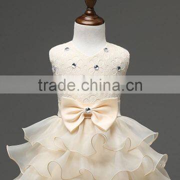 Party Girls Dress for Wedding Holiday Children Clothes Kid Baby Dresses for Girls Lace Tulle Diamond Design Prom Dress for Child photo-4