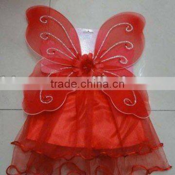 girl's red tutu fairy wing suit wholesale