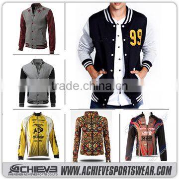 oem sportswear college hot sale sublimation custom baseball jackets