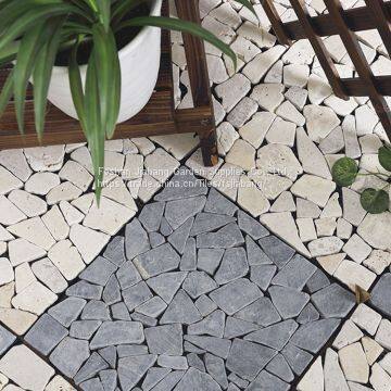 30x30cm outdoor waterproof natural travertine stone deck flooring tiles for garden by China manufacturer