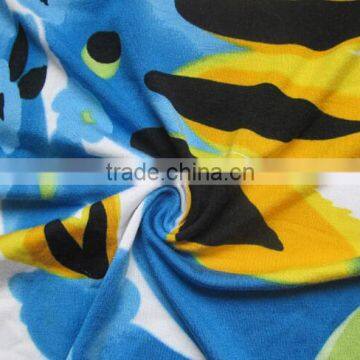 Hot sell elastane blotch printing fabric for lady dress