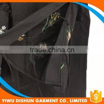 Lady Latest Design Black Embroidered Wide Long Sleeve Dress photo-4