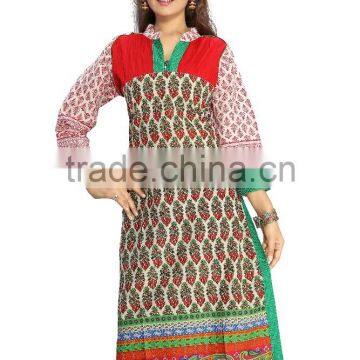 New Design Pure Cotton Long Kurtis/latest Kurti Designs photo-2