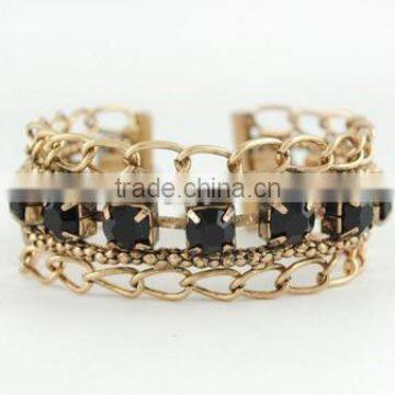 Retro Style Big Turquoise Gold Bangle Yiwu Wide Turquoise Cuff Bangle for Rock Jewelry photo-4