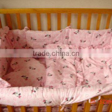 babies girl pink crib bedding set