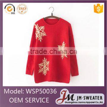 Simple Design Acrylic Long Sleeve White Women Christmas Sweater Wholesaler photo-4
