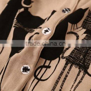 Kids Sweater Lovely Cats Designs for Baby Girls Knitwear Cardigan photo-4