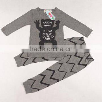 New 2 Piece Baby Clothes Set Girl Pants Blouse Infant Clothing Newborn Baby Clothing Sets Boy Cotton Little Monster photo-3