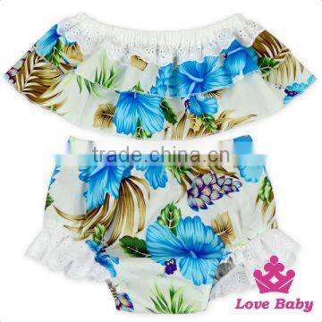 2017 New Design 2pcs Baby Clothing Sets Printed Fabric And Lace Baby Prints Wholesale Fabric Girls Boutique Clothing photo-3