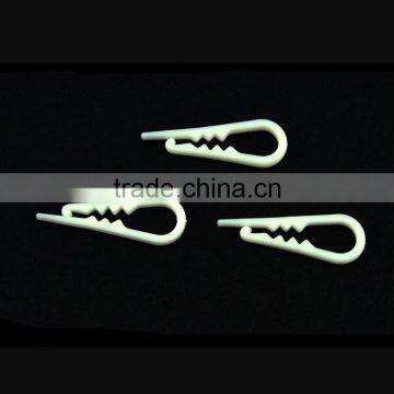 6.3cm Milk White U Shape Plastic Shirt Collar Clips With Teeth photo-3