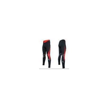 Custom Sublimated Cycling Wear Runner Lycra Long Pants without pad  Black / Red