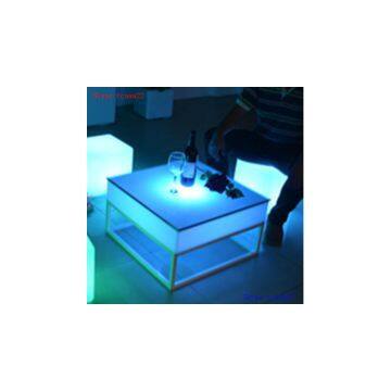 led illuminating square high bar table