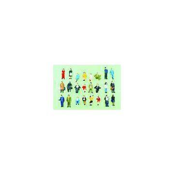 P87-24 1:87 HO Architectural Scale Model People Painted Figures 2.0cm