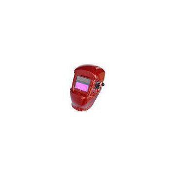 Electronic LED Auto Darkening Welding Helmet Red Adjustable With High-Definition Visual