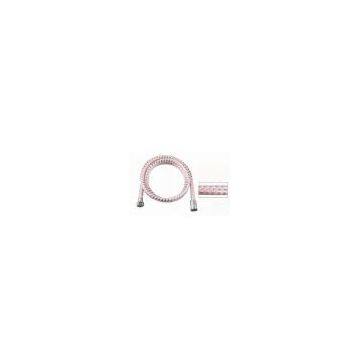 PVC pink silver thread shower hose