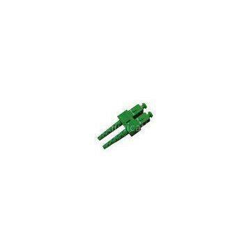 Duplex Fiber Optic Connector , Green SC APC Fiber Connector for Test