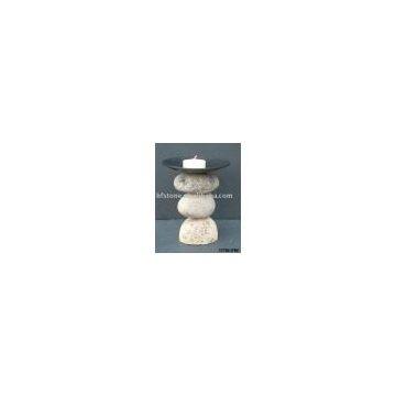 Stone candle holder