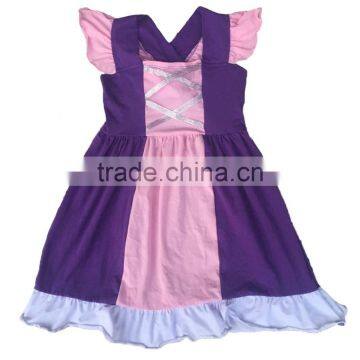 Wholesale kids cotton rapunzel Inspired dress Princess children dresses