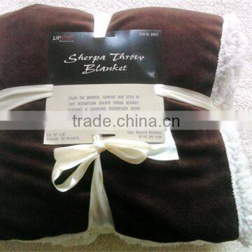 Manufacturer Wholesale Micro Fleece Life Comfort Sherpa Throw