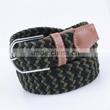 Manufacturer Customized Braided Nylon Belt Elastic Stretch Braided Belt For Men