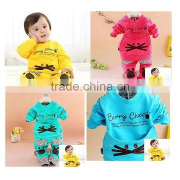 Infant rompers 0-24 months baby clothes clothing set with long sleeve