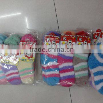 Hot sale popular Children's Microfiber Antiskid Socks Warm socks for winter 3 sizes for 1-12 years old