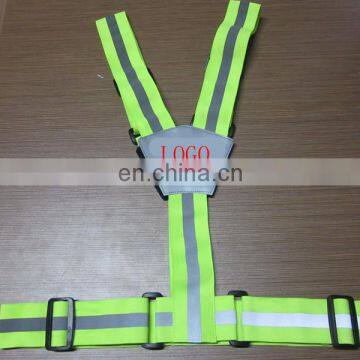 Reflective safety belt with reflective logo for workplace safety