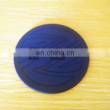 3D engraved figure soft pvc cup mat simple colour