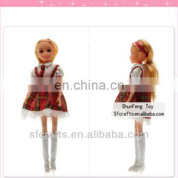 2014 fashion plastic high shcool doll toys for children