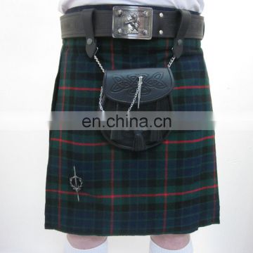 Men Davidson Modern Gunn Tartan Clan Kilt 5 Yards and 8 Yards