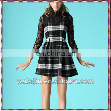 Simple and elegent stripe clothes sleeveless dress design