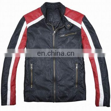 2015 new model designer leather pilot jacket high quality