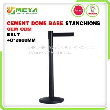 Retractable Belt Crowd Control Stanchion With Cement Bases photo-2