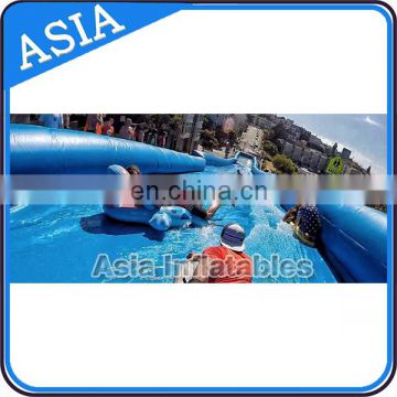 Long Funny Blue 3 Lane 1000ft The City Slip A Slide Inflatable Water Slide