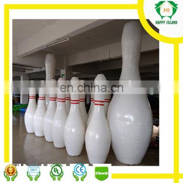 HI white color giant human inflatable bowling model bowling pins for sale