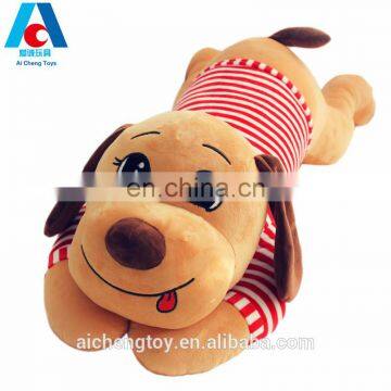 2017 new design embroidery plush stuffed dog toy bed pillow