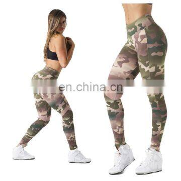 Women's Compression features 4-way stretch Camo mesh Fitness Leggings breathable fabric Active wear