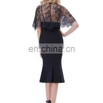 Belle Poque Retro Vintage Imitated Twinset Hips-Wrapped Bodycon Pencil Dress Women Elegant Lace Dress BP000330-1 photo-2