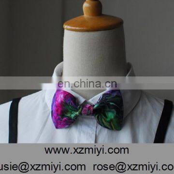 Popular Print Black handmade Customized flashing bow tie