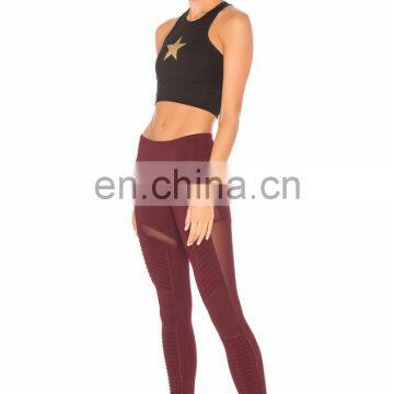 Latest Fashion Women Workout Clothes Hot Sexy See-through Yoga Pants Leggings Mesh photo-4