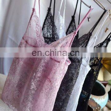 China supplier Viacin sexy lace tank top set in Europe