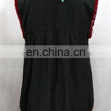 100% Red Embroidered Mexican Dress Embroidery Clothing Beachwear Women's Dress photo-2