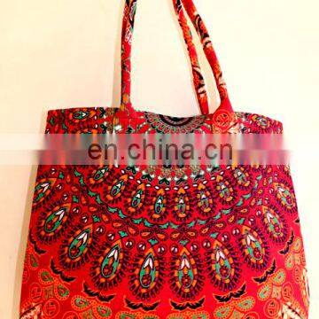 Indian Mandala Hand bag Handmade Girls tote bag ARRIVAL VINTAGE mandala tapestry hobo bag cotton purse luggage carry wholesale