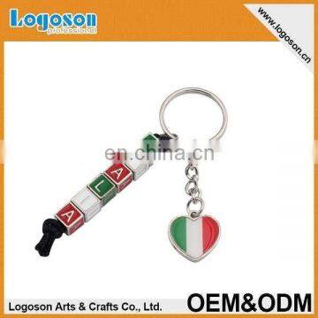 2015 newest beautiful keychain design gift souvenir custom homemake colors beads keyring