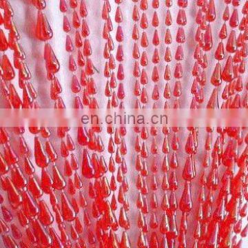 Red Iridescent Raindrops Doorway Beaded Curtains