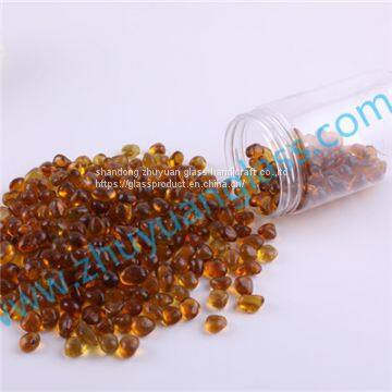 Shandong Zhuyuan Export Recycle Glass Bead Intermix 1-3mm3-6mm6-9mm Amber Aggregates Glass Bead photo-2